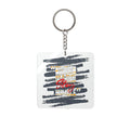 Work Hard Stay Humble Square Keychain — Inspirational Motivational Gift